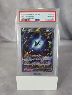 2023 POKEMON SWORD AND SHIELD CROWN ZENITH GG39 FULL ART/LUMINEON V GEM MT 10 - Image 1