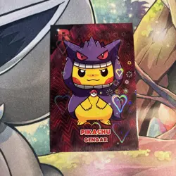 Poncho Pikachu Gengar Hearts Holo Pokemon Card Database Team Rocket Peru - Image 1