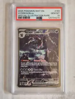 2025 POKEMON WHT EN-WHITE FLARE SPECIAL ILLUSTRATION RARE HYDREIGON EX PSA 10 - Image 1