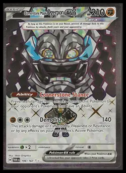 Pokemon TCG Cornerstone Mask Ogerpon EX 199 Twilight Masquerade Ultra Rare NM/M - Image 1