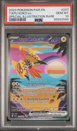 PSA 10 Tapu Koko ex Special Illustration Rare 247/182 Pokemon Paradox Rift - Image 1