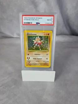 1999 POKEMON SPANISH #7 HITMONCHAN-HOLO PSA NM-MT 8 - Image 1