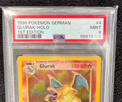 1999 Pokemon German #4 Charizard Glurak Dragon 1st Edition Holo PSA 9 SUPER NICE - Image 2