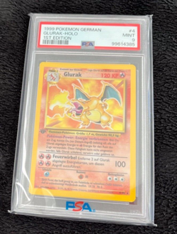 1999 Pokemon German #4 Charizard Glurak Dragon 1st Edition Holo PSA 9 SUPER NICE - Image 5
