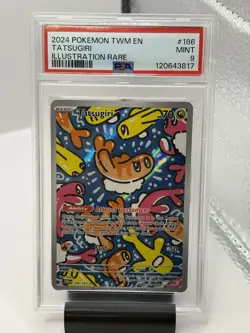 2024 Pokemon Tatsugiri Illustration Rare Twilight Masquerade 186/167 PSA 9 MINT - Image 1