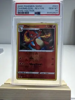 PSA 10 2020 Pokemon Charmeleon 024/185 Reverse Holo Vivid Voltage Gem Mint - Image 1