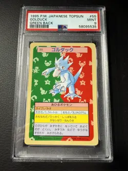 1997 Pokemon Japanese Topsun Golduck Green Back PSA 9 #55 - Image 1
