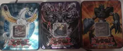 YuGiOh Empty Tin of 3 Sapphire Pegasus Destiny Hero Plasma Elemental Hero Neos - Image 1