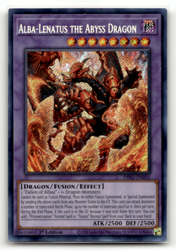 Alba-Lenatus the Abyss Dragon DIFO-EN035 1st Edition Secret Rare Dimension Force - Image 1