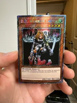 (RA03) Yu-Gi-Oh! TCG 1x D.D. Warrior Lady (Platinum Secret Rare) RA03-EN129 NM - Image 1