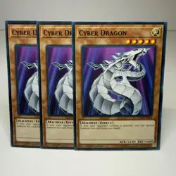 3x Yugioh Cyber Dragon LEDD-ENB01 Common - LP-NM 💎 - Image 1