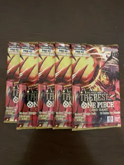 One Piece The Best Vol. 2 PRB-02 Five 5 Premium Booster Packs Lot English A - Image 1