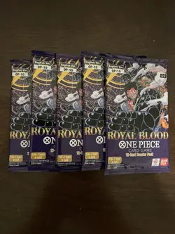 One Piece Royal Blood OP-10 Five 5 Booster Packs Lot English A - Image 1