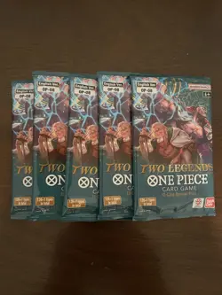 One Piece Two Legends OP-08 Lot Of Five 5 Booster Packs English A - Image 1