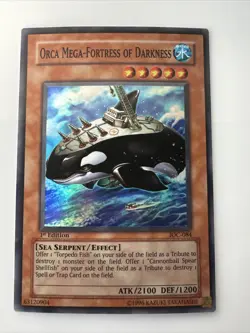 1st Ed Orca Mega-Fortress Of Darkness Super Rare Yu-Gi-Oh! Card IOC-084 - Image 1