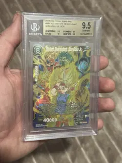 Dragon Ball Super Card Distant Descendant Son Goku Jr. BT4-123 SCR BGS 9.5 - Image 1