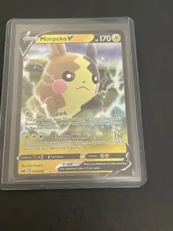 Morpeko V 079/202 - Sword & Shield Base - Ultra Rare Holo Pokemon Card Near Mint - Image 1