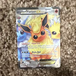 Pokemon Flareon EX RC28/RC32 Generations 170 HP Full Art Ultra Rare Holo Card - Image 1