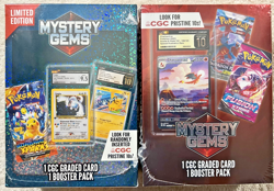 POKEMON MYSTERY GEMS LOT OF 2 BOXES CGC GRADED CARD + BOOSTER PACK **NEW** - Image 3