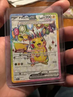 Pokemon TCG Surging Sparks Pikachu EX Ultra Rare Card 219/191 SV08 - Image 1