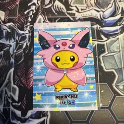 Pikachu Espeon Poncho Card Database Attacks 2 Cracked Ice Holo Pokemon - Image 1