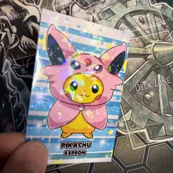 Pikachu Espeon Poncho Card Database Attacks 2 Cracked Ice Holo Pokemon - Image 2