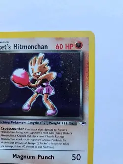 Rocket's Hitmonchan Holo Rare 11/132 Gym Heroes Near Mint NM Pokemon Card - Image 3