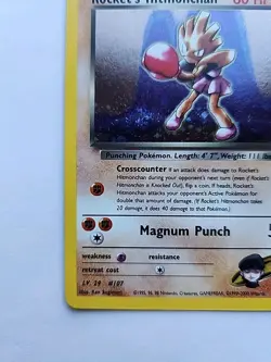 Rocket's Hitmonchan Holo Rare 11/132 Gym Heroes Near Mint NM Pokemon Card - Image 5