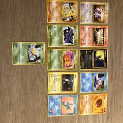 Pokemon Vintage Japanese Pocket Monster Lot - 10 Cards (13 19 77, 198 118 220 74 - Image 1