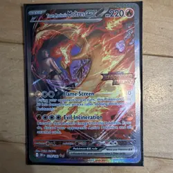 Pokemon TCG Team Rockets Moltres EX Holo Card 229/182 Sir - Image 1