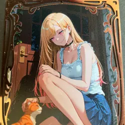 Goddess Story Gold METAL Card - Serial Number #/200! Anime Marin Dress Up *READ - Image 2