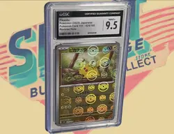 CGC 9.5+ Pikachu Pokemon 151 JPN Reverse Holo Pokeball 2023 025/165 Card Mint+ - Image 1