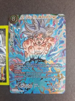 2018 Dragon Ball Super Card Son Goku Awakened Power TB1-097 SCR (very rare) - Image 1