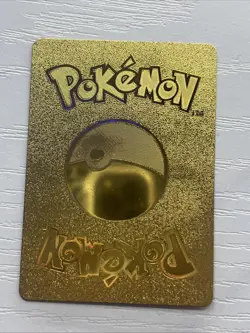 Pokemon Charizard Gold Foil Fan Art Textured Card 1999 04/102 HP120 W/HOLDER - Image 2