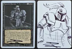 SKETCHED MtG Magic Doug Shuler Revised Artist Proof _ HYPNOTIC SPECTER _ 1/100! - Image 1