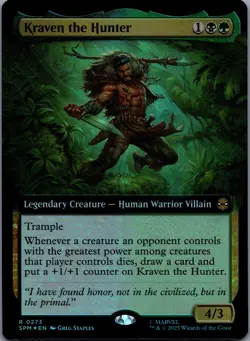 Kraven the Hunter [Foil] 273 MTG Marvel's Spider-Man Rare Extended Art Foil NM - Image 1