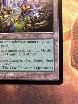 MTG Griffin Canyon Visions Very Lightly Played Condition Land Vintage! - Image 5