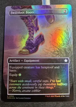 Swiftfoot Boots (Borderless) - Foundations - 355 - #Near Mint Foil - Image 1