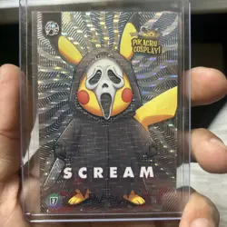 Scream (Pikachu) #E7 - Silver Holo Box Hit Electric Pikachu Cosplay - Pokemon - Image 1