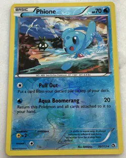 Phione 36/113 Reverse Holo Rare - Pokemon TCG BW Legendary Treasures LP - Image 1