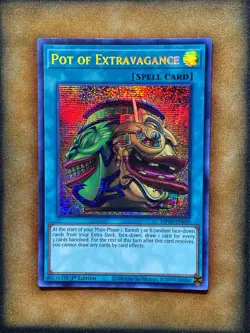 Yugioh Pot Of Extravagance MP20-EN030 Secret Rare 1st Ed NM - Image 1