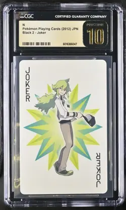 2012 POKEMON JAPANESE PLAYING CARDS - BLACK 2 - JOKER - N - CGC PRISTINE 10 - Image 1