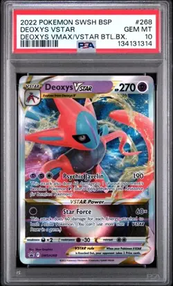 Pokemon Deoxys VStar Battle Box Promo SWSH268 Graded Card PSA 10 - Image 1