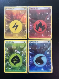Set Of 4 Holo Pokemon Card Energy Cards 2006 EX Good Condition - Image 1