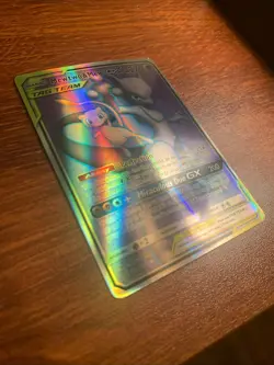 Mewtwo & Mew GX 222/236 Pokemon Unified Minds Full Art Card Ultra Rare Holo NM - Image 1