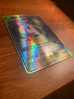 Mewtwo & Mew GX 222/236 Pokemon Unified Minds Full Art Card Ultra Rare Holo NM - Image 5