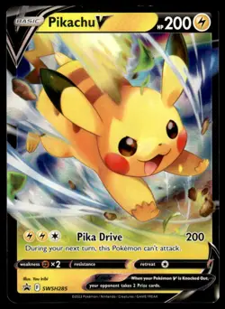 Pokemon TCG SWSH: Sword & Shield Promo Cards #SWSH285 Pikachu V NM - Image 1