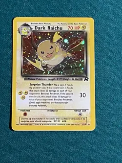 Pokemon Card - Dark Raichu 83/82 Team Rocket Hologram NM - Image 1