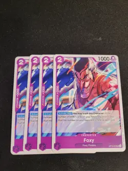 4x Foxy OP10-075 English UC Royal Blood One Piece Card Game - Image 1