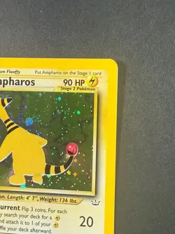 Pokemon TCG Ampharos Neo Revelation Holo Card 1/64 Unlimited Rare LP - Image 4